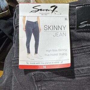 Seven7 Women's Charcoal Skinny Jeans